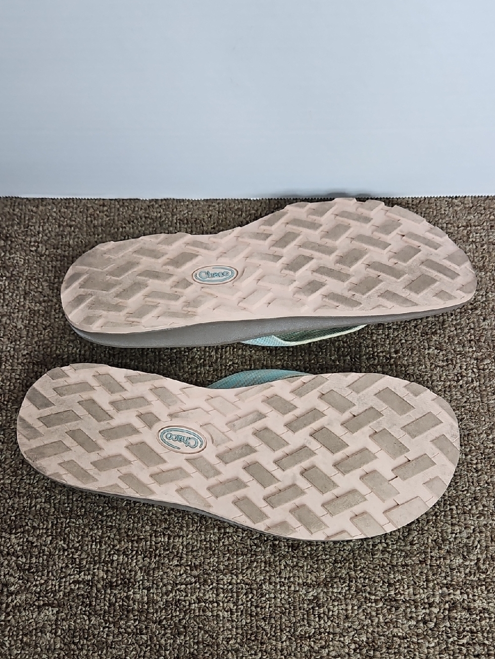 Chaco Playa Light Blue & Pink Slides Flip Flops Sz 7 Womens - Picture 3 of 4